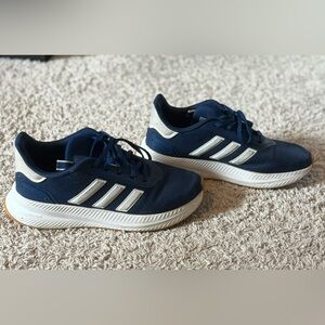 Adidas Men's Cloudfoam Comfort Navy and White Athletic Shoes